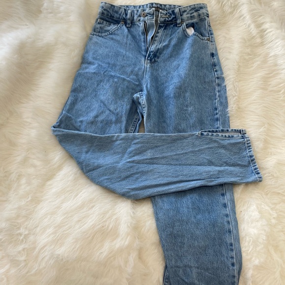 mom jean split hem light blue - Picture 1 of 3